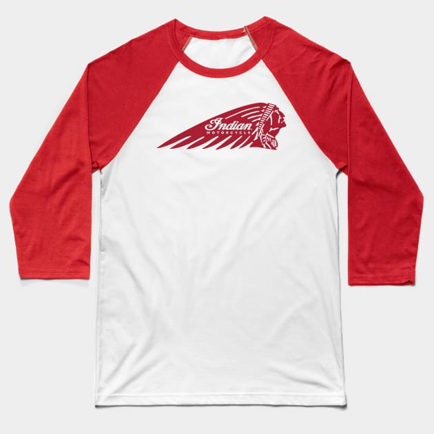 Indian Motorcycle Logo Baseball T-Shirt by funkymonkeytees